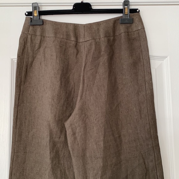 EUC Lida Baday chocolate brown wide leg 100% linen suit. - Picture 9 of 15
